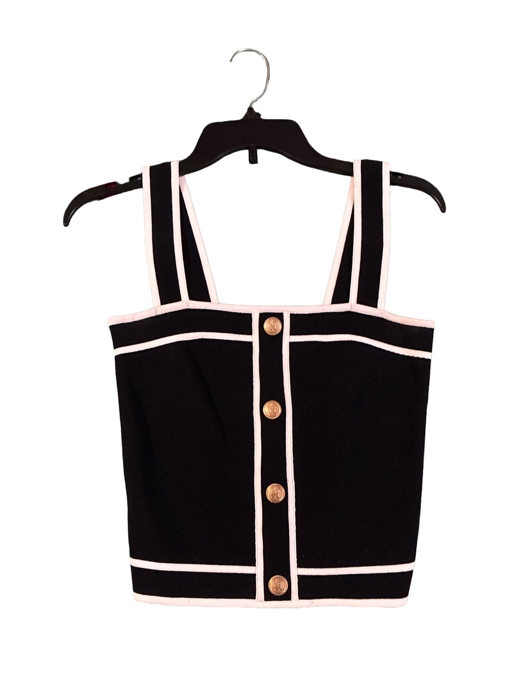 Bailey 44, Black & White- Crop Top, Size S